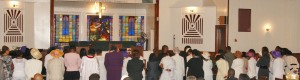 Rev. Williams called for the women of the church to come to the altar to surrender themselves to God as the first step to Making God's Mission their Mission.